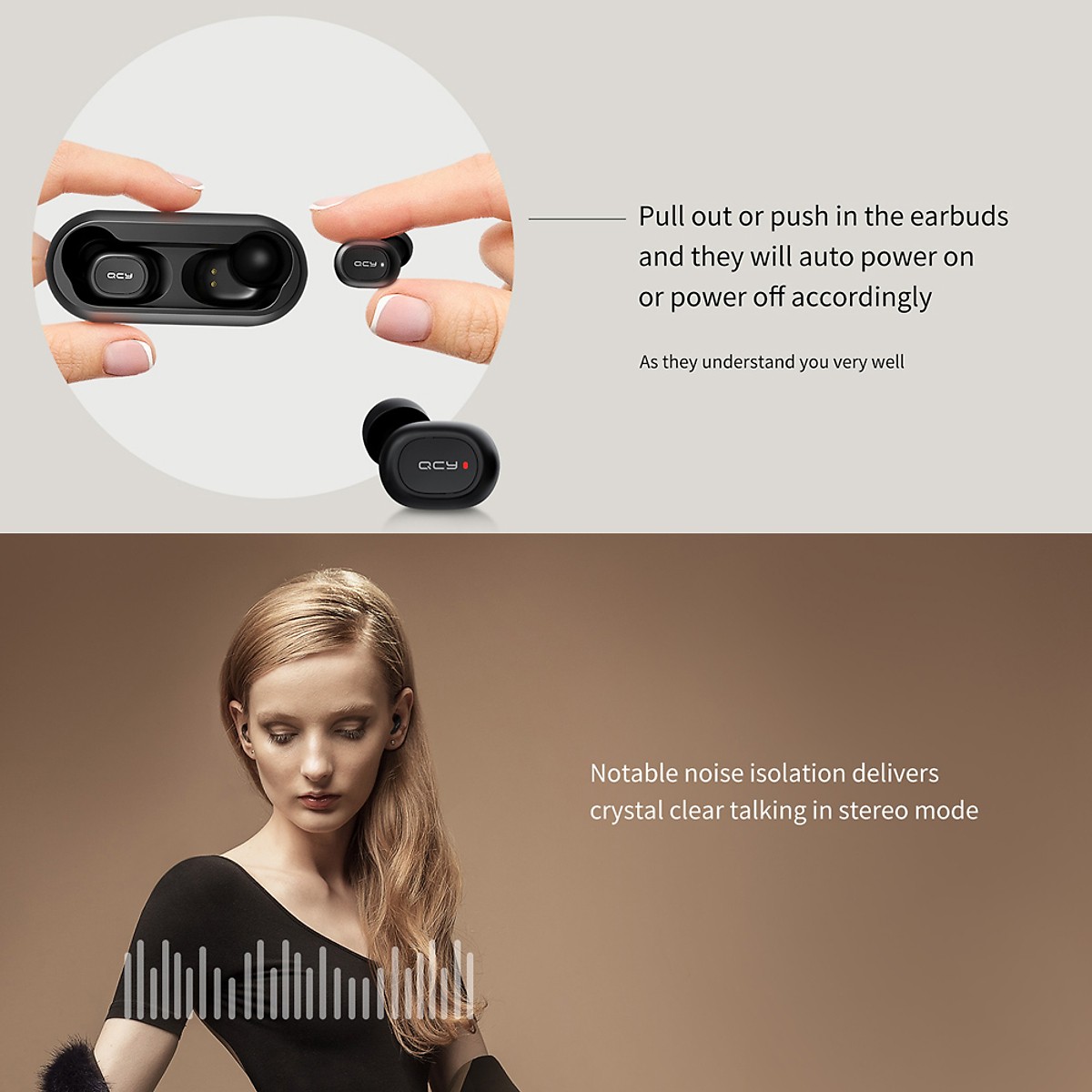 Tai Nghe Không Dây Kèm Mic QCY T1C Xiaomi