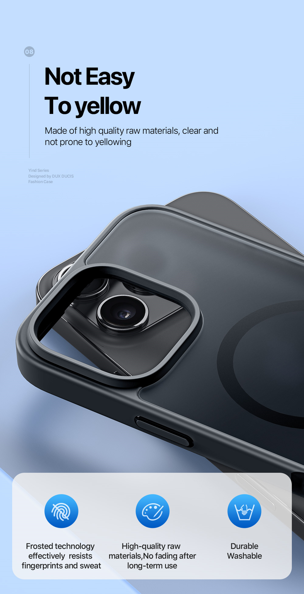 Ốp Lưng Sạc Từ Tính cho iPhone 16 Pro/ 16 Pro Max/ iphone 16/ 16 Plus Dux Ducis Yind Series, chống sốc, chống vân tay_ Hàng chính hãng