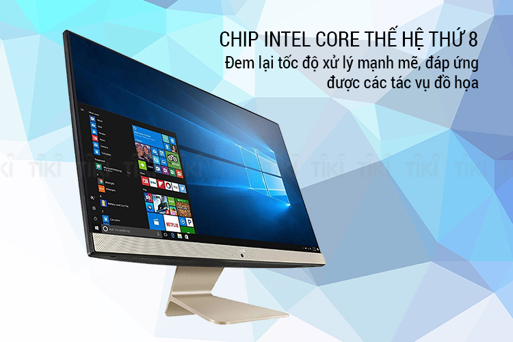 PC ASUS Vivo AiO V222UAK-BA025T Core i3-8130U/4GB/1TB/ 21.5 FHD/Win10 - Hàng Chính Hãng
