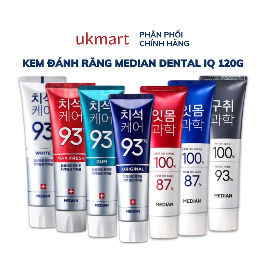 Kem Đánh Răng MEDIAN DENTAL IQ 93% 120g - MEDIAN GUM SCIENCE 87% - 93% 120g