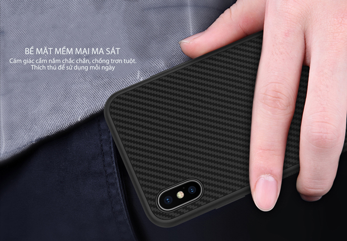 Ốp lưng iPhone Xs Max Nillkin sợi tổng hợp (Synthetic Fiber)