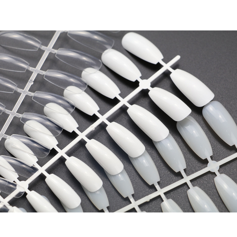 Hộp 100 móng tay úp liền mạch trong suốt bằng acrylic cho nữ