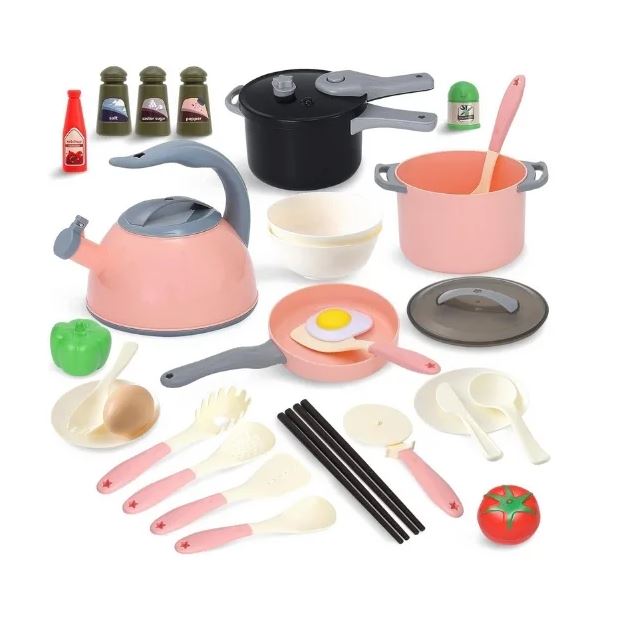 Đồ Chơi Nhà Bếp Nấu Ăn 32 Món Đồ Chơi Giáo Dục Phát Triển Kỹ năng Cho Trẻ Em