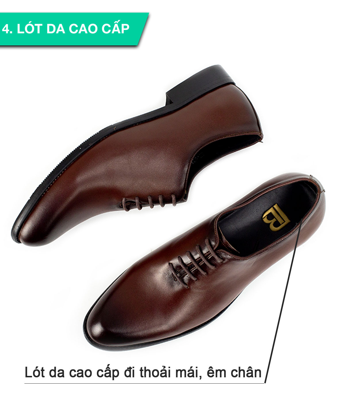 Giày da nam, giày oxford công sở Bụi Leather G102 - Da bò Nappa cao cấp - Bảo hành 12 tháng