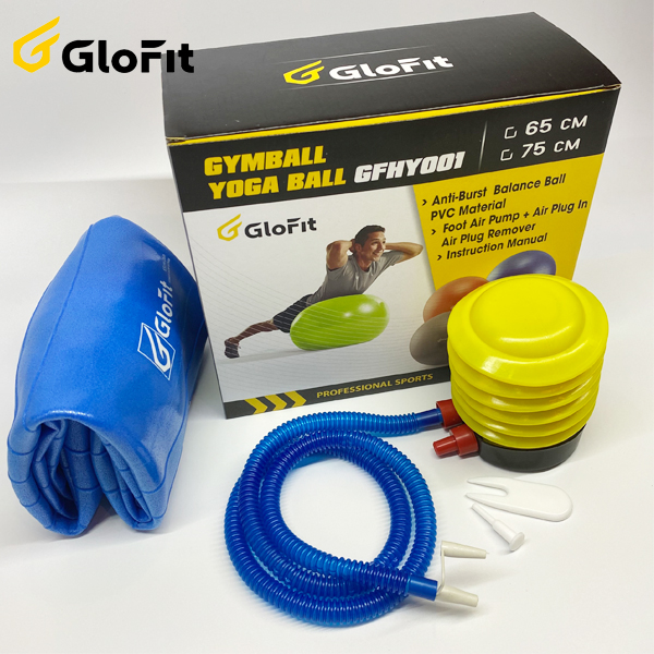 Bóng Tập Yoga - Bóng Tập Thể Hình Glofit GFY001 - Hàng Cao Cấp Chính Hãng (Tặng Kèm Bơm Và Khóa Van Dự Phòng) | Yoga Ball - Gym Ball