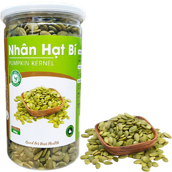 Nhân Hạt Bí Xanh Nhập Khẩu Cao Cấp Thương Hiệu SK FOOD - Hũ 500G