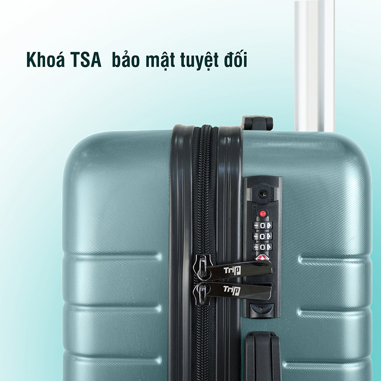 Vali Chống Trộm TRIP PC911 (Size 70cm) - Xanh Ngọc