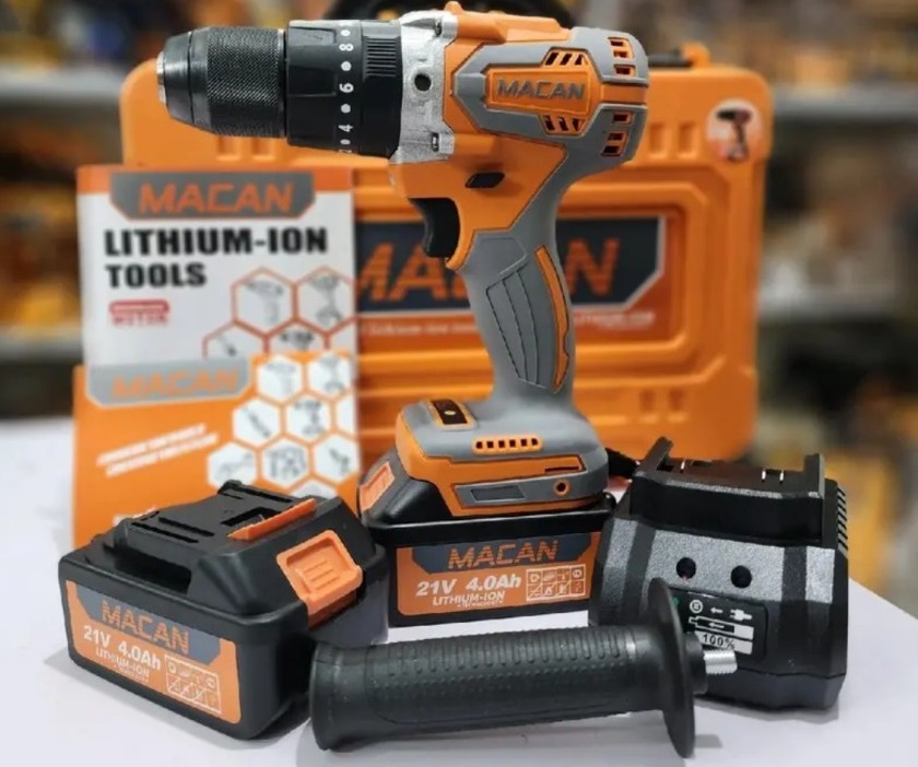 Máy Khoan Pin MACAN 3 Chức Năng 98Vf, Máy Khoan Từ 13ly Không Chổi Than Kèm Phụ Kiện