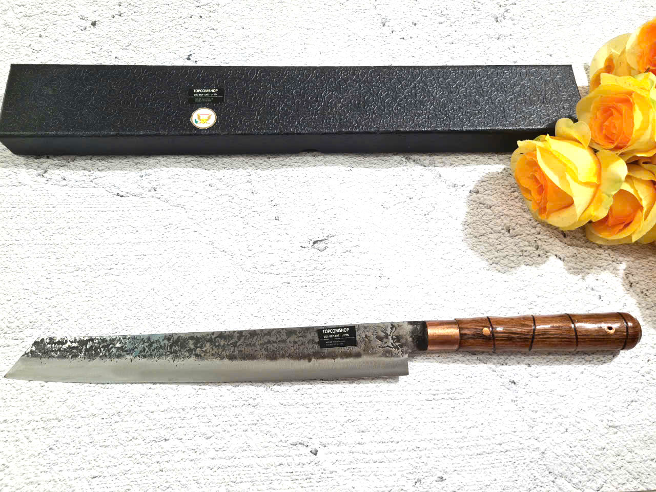 DAO BẾP SASHIMI MẶT HOA VĂN MÃ N4