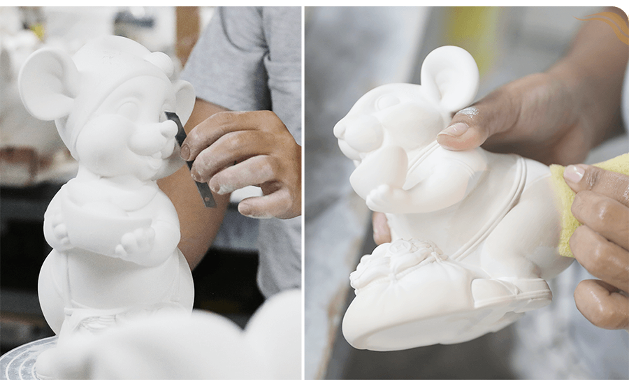 Chuột Quý Trang Trí Vàng 24K Gốm Sứ Minh Long