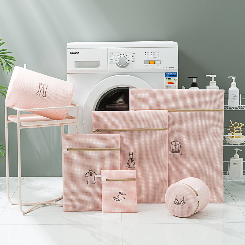 [VIDEO]-Bộ 6 túi lưới giặt đồ polyester 3 lớp cao cấp bảo vệ quần áo 6 size khác nhau