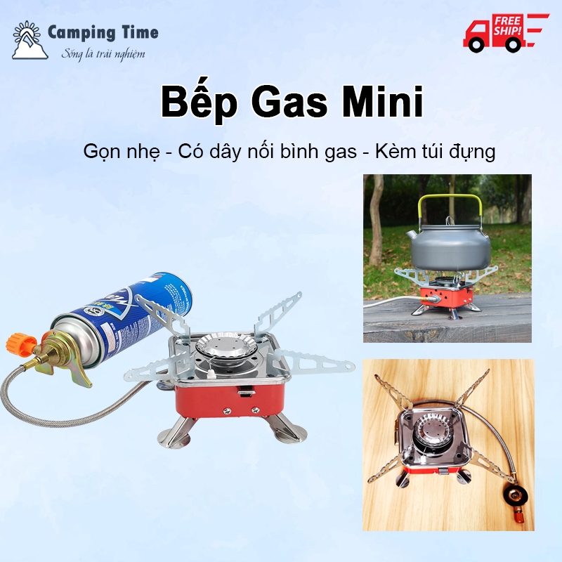 Bếp Ga Xếp Gọn Du Lịch Có Dây - Hàng Chính Hãng