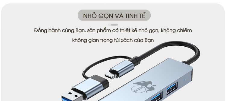 hub chuyển đổi, hub usb ht sys 4in1