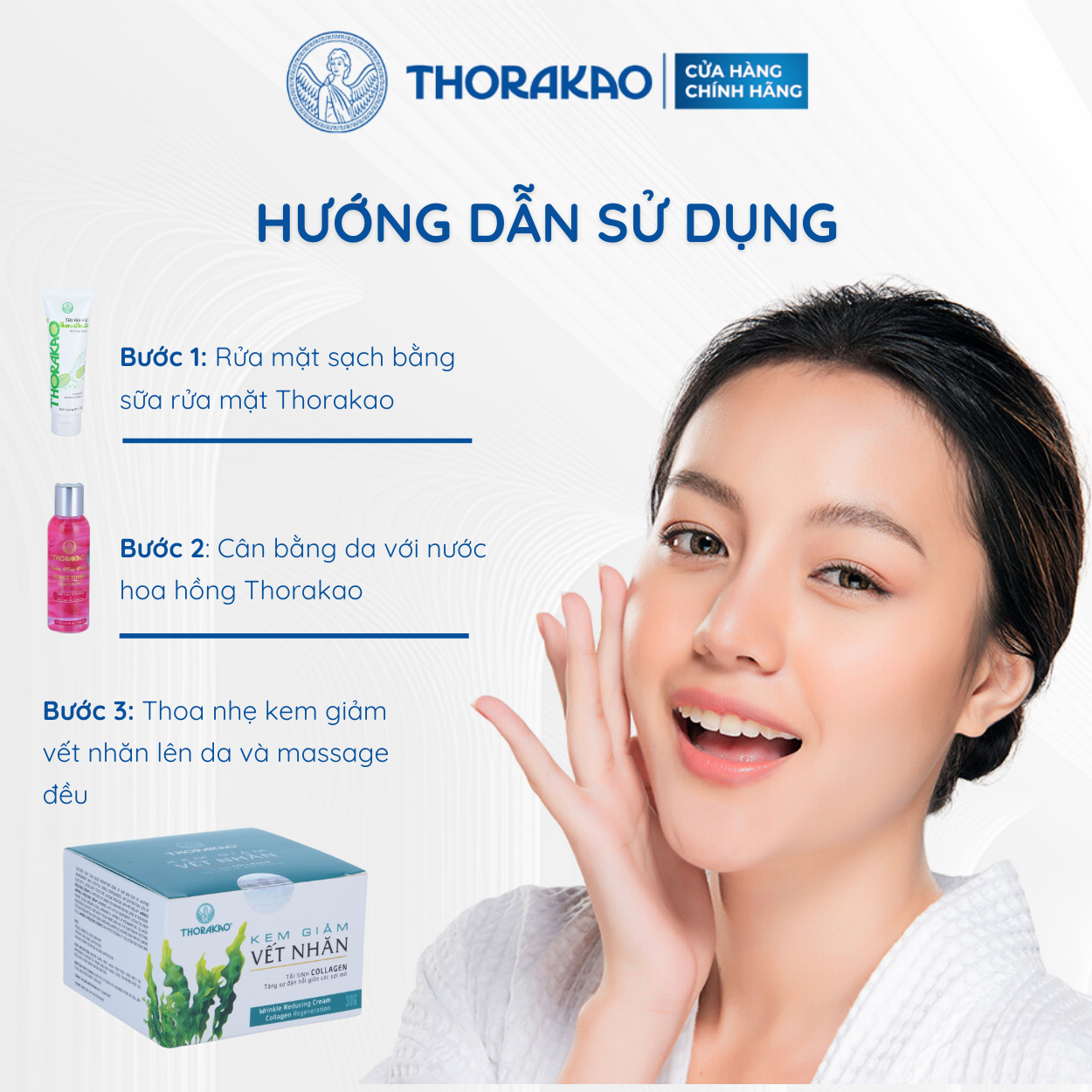 Kem Giảm Nếp Nhăn Thorakao Tái Sinh Collagen 30G