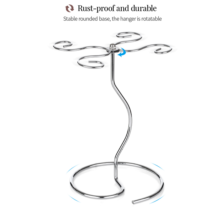 Red Wine Glass Drying Rack Glass Rack 4 Wine Glass Stemware Storage Display Rack Stand Free-standing Wine Glass Holder