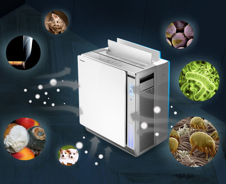 Panasonic (Panasonic) in addition to formaldehyde air purifiers in addition to bacterial viruses in addition to allergens smog second-hand smoke benzene nano water ion PM2.5 digital display F-136C7PX