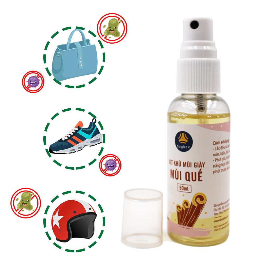Công dụng đa năng của Tinh dầu xịt khử mùi giày giúp ngăn ngừa vi khuẩn gây mùi và đem đến hương thơm thiên nhiên - buybox - BBPK71