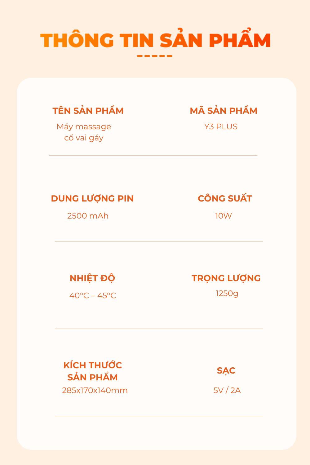 Máy Massage Cổ Vai Gáy Y3 Plus, Chườm Ấm 45°C, 16 Điểm Tiếp Xúc Silicon, Massage Đa Vị Trí