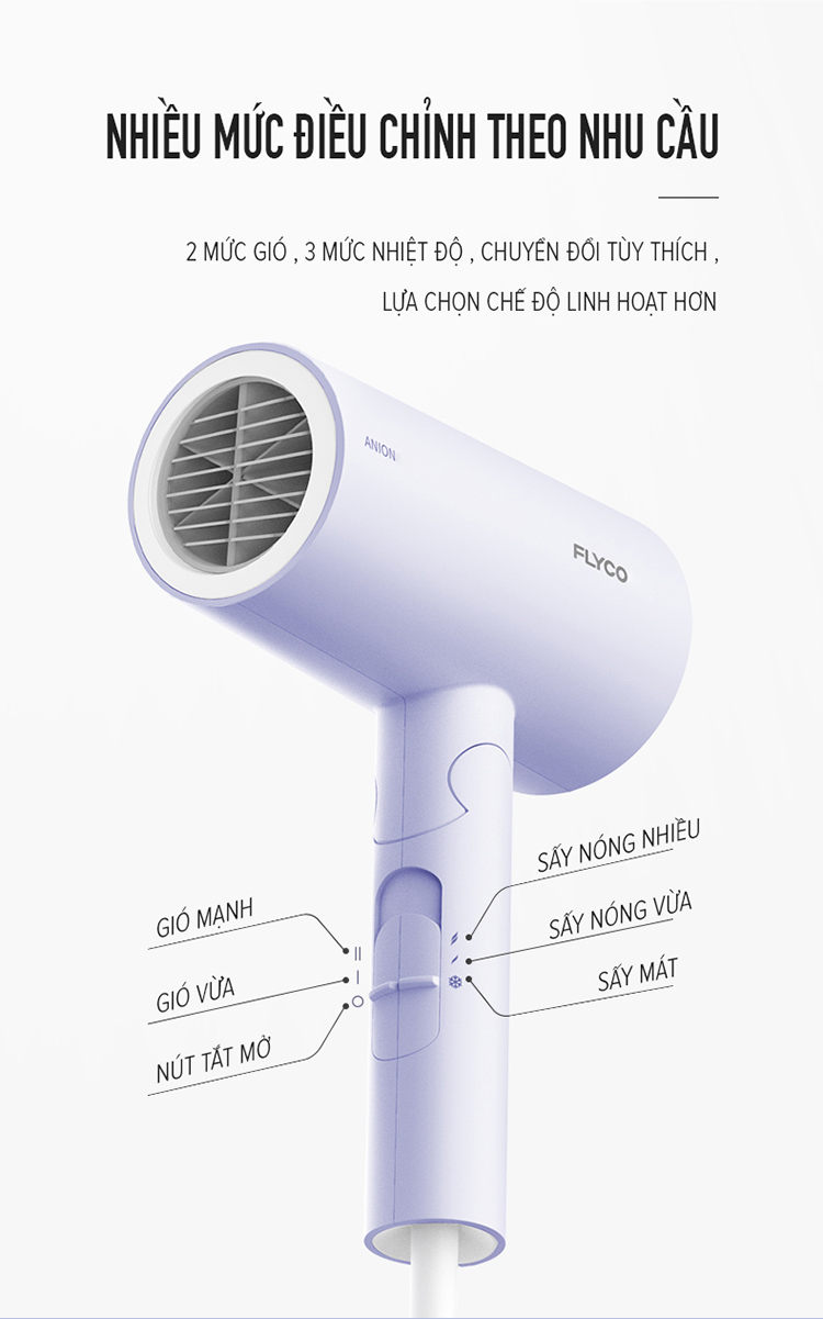 Máy Sấy Tóc FLYCO FH6277VN 1800W - Hàng chính hãng