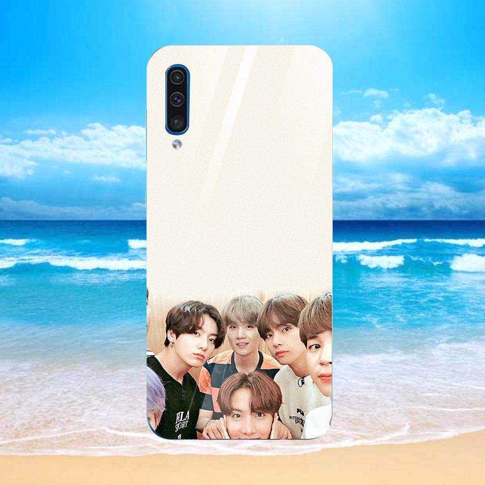 Ốp điện thoại kính cường lực cho máy Samsung Galaxy A7 2018/A750 - bts MS BTSND1070