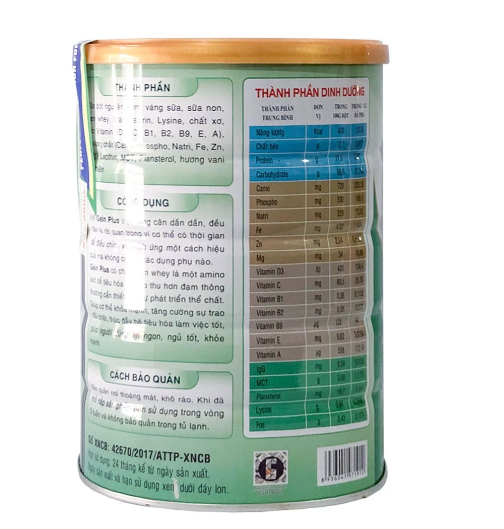 Sữa bột GIGO Gain Plus 900g Giải pháp tăng cân, thích hợp cho người gầy, biếng ăn