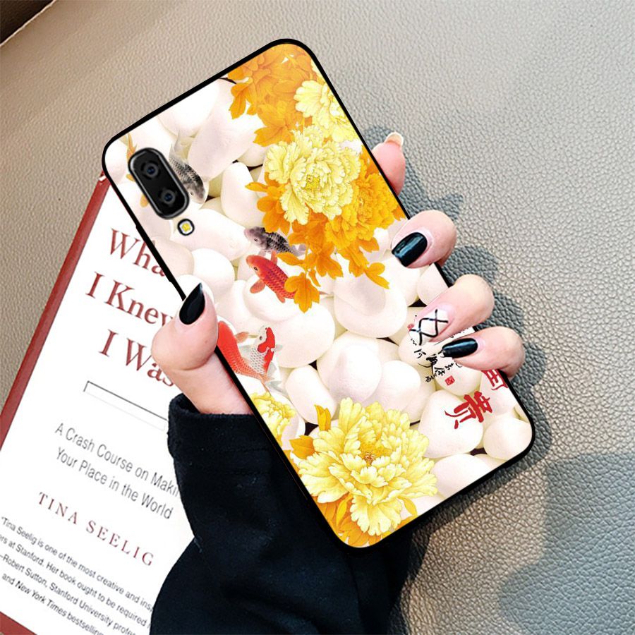 Ốp kính cường lực cho điện thoại Samsung Galaxy A50 - mẫu đơn MS MAUDON010