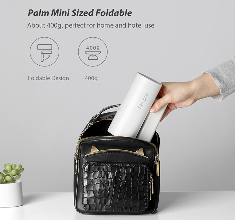 Xiaomi Reepro Mini Hair Dyer Travel Electric Hairdryer Quick Dry 1300W High Power Anion Portable Folding Hair Dryer - White