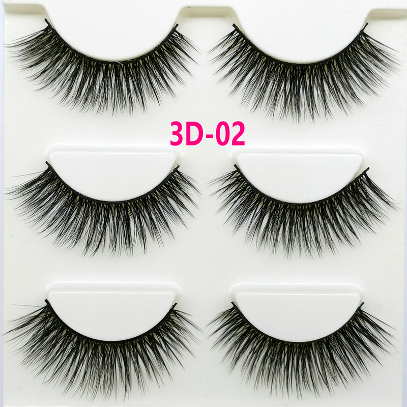 Lông mi giả lông chồn 3 Fashion Eyelashes 3 Faux-Cils 3D 1 bộ 3 cặp