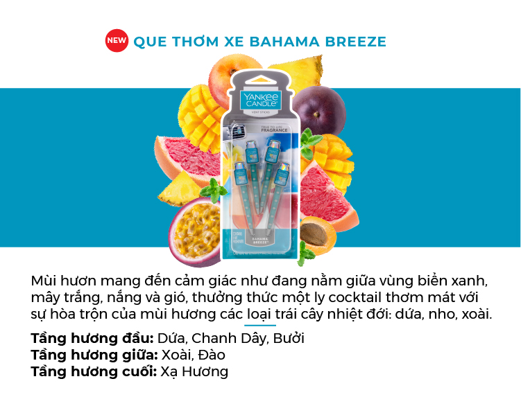 Que Thơm Xe Yankee Candle - Bahama Breeze