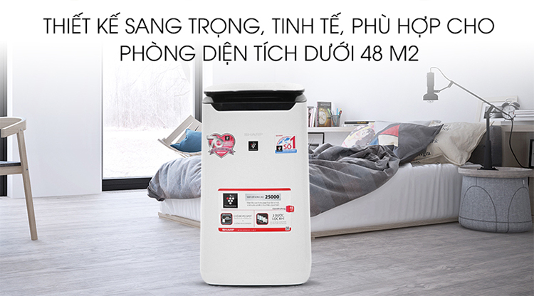 Máy lọc không khí Sharp FP-J60E-W - Hàng chính hãng