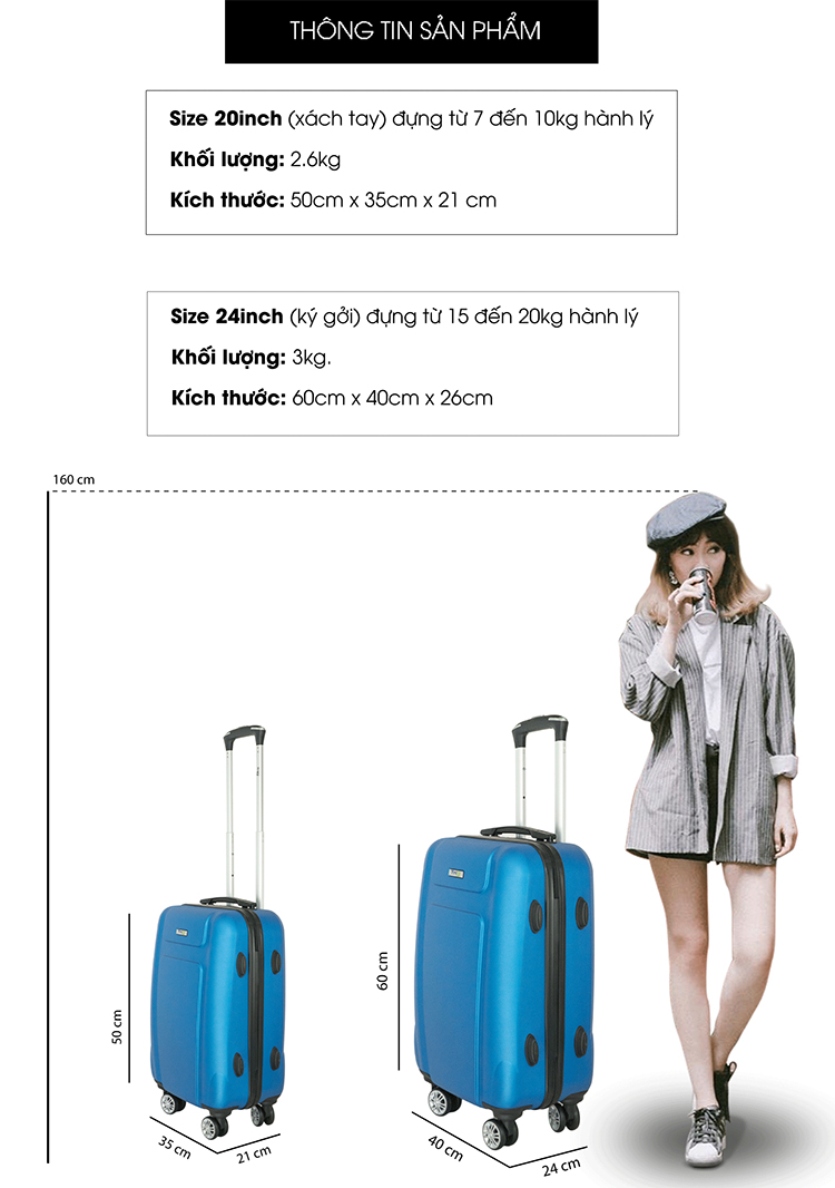 Vali Du Lịch Cao Cấp Trip P610 - Size 60 Vali Du Lịch Cao Cấp Trip P610 - Size 60