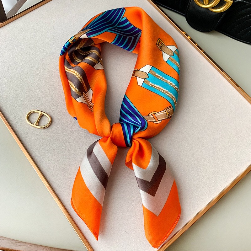 Khăn choàng cổ vuông làm áo thắt nơ làm áo xinh xắn turban bandana vuông size 70x70cm-CHỌN MẪU