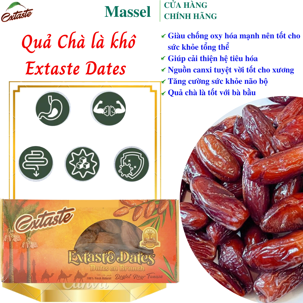 Quả Chà Là Khô Extaste Dates