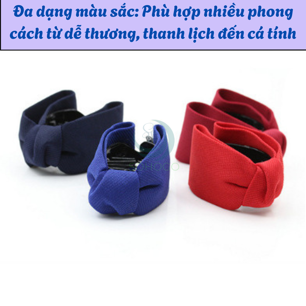 Bộ 2 kẹp tóc càng cua mẫu nơ phong cách Hàn Quốc, mẫu mới, giao màu ngẫu nhiên+ Tặng kèm hình dán ngộ nghĩnh