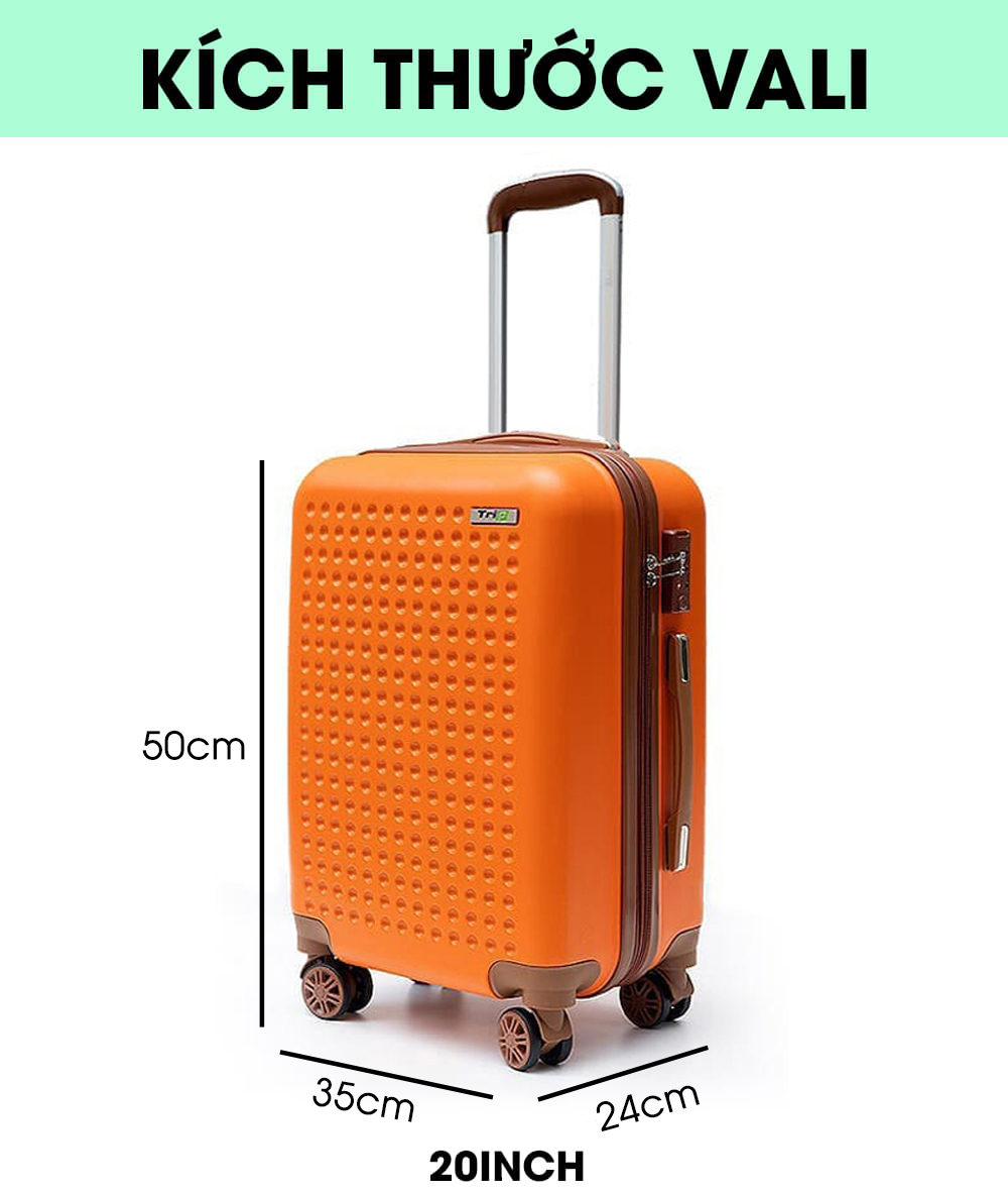 TẶNG TÚI ĐỰNG GIÀY + THẺ TAG - Vali kéo TRIP P803A có dây kéo mở rộng size 20inch nhựa PC - Bảo hành 5 năm - Hàng chính hãng