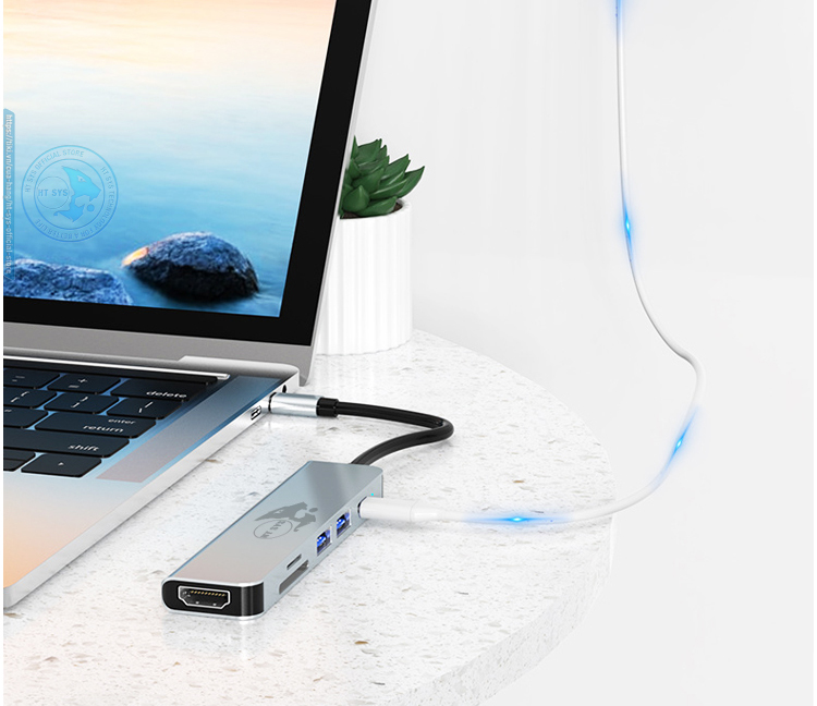 cổng usb, hub type c ht sys 6in1