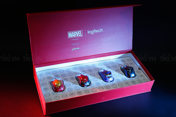 Bộ 4 Chuột Logitech M238 Marvel Collection - Hàng Chính Hãng