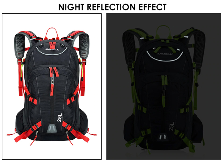 25L Water-resistant Breathable Cycling Bicycle Bike Shoulder Backpack Ultralight Outdoor Sports Riding Travel - Red