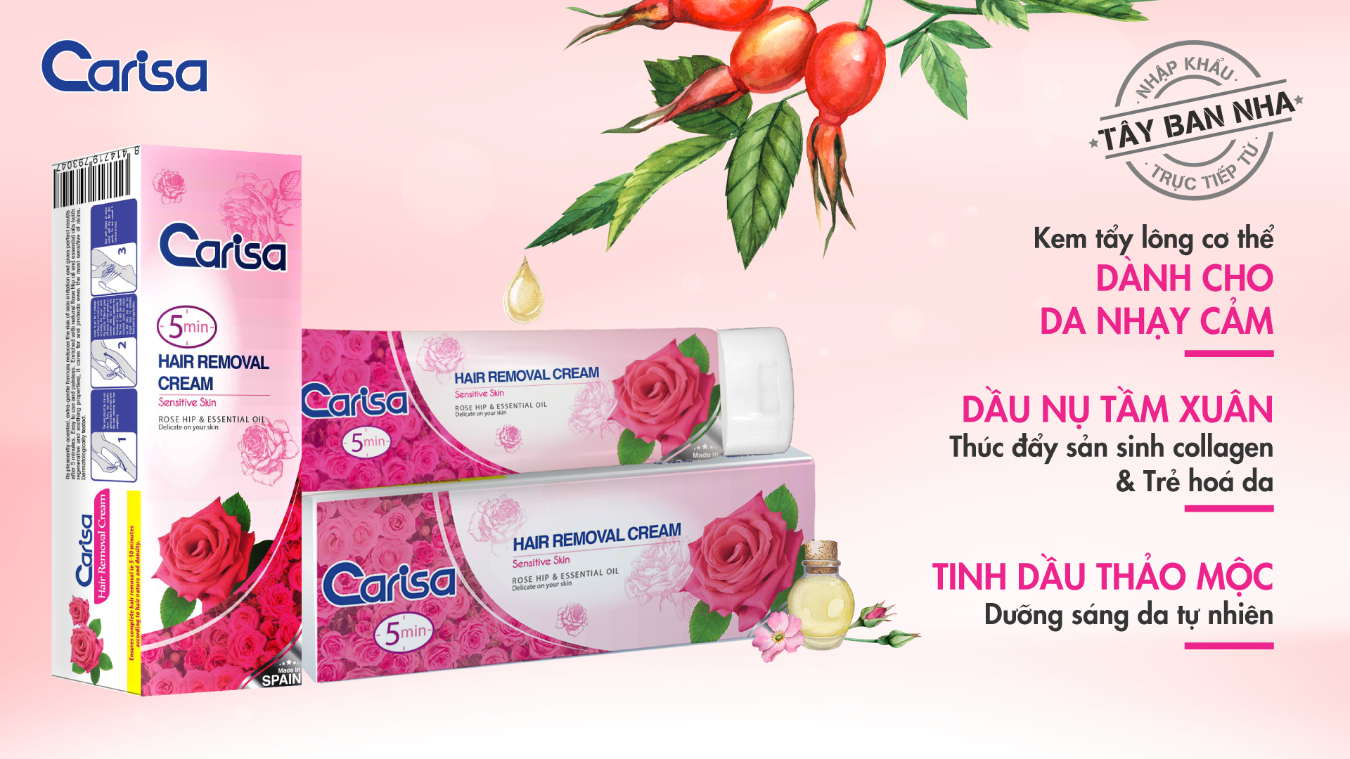 Kem Tẩy Lông CARISA dành cho da nhạy cảm