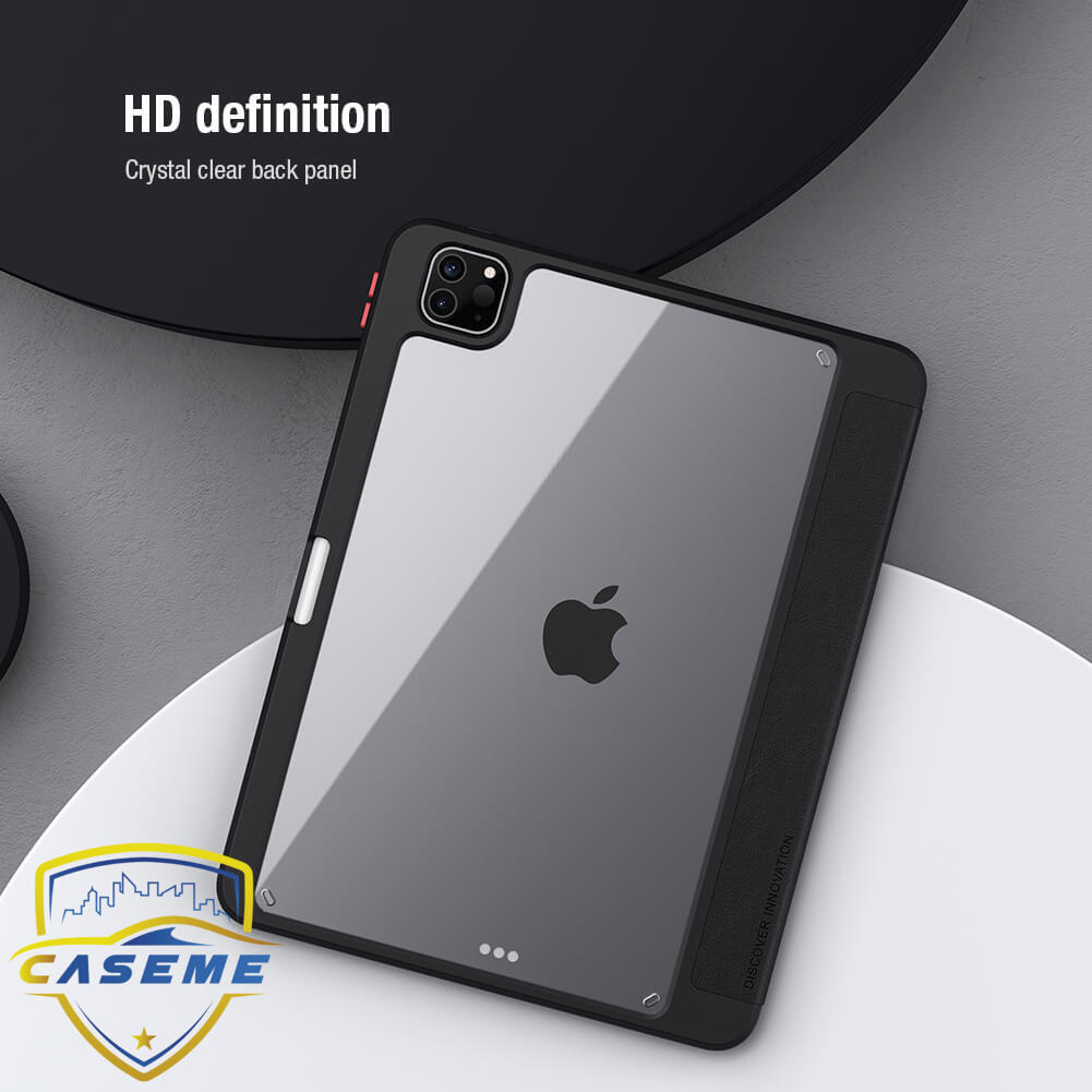 Bao da Nillkin Bevel Leather dành cho Apple iPad Pro 11 inch M1 2021 ( Có Khay Để Bút ) -  Hàng Chính Hãng