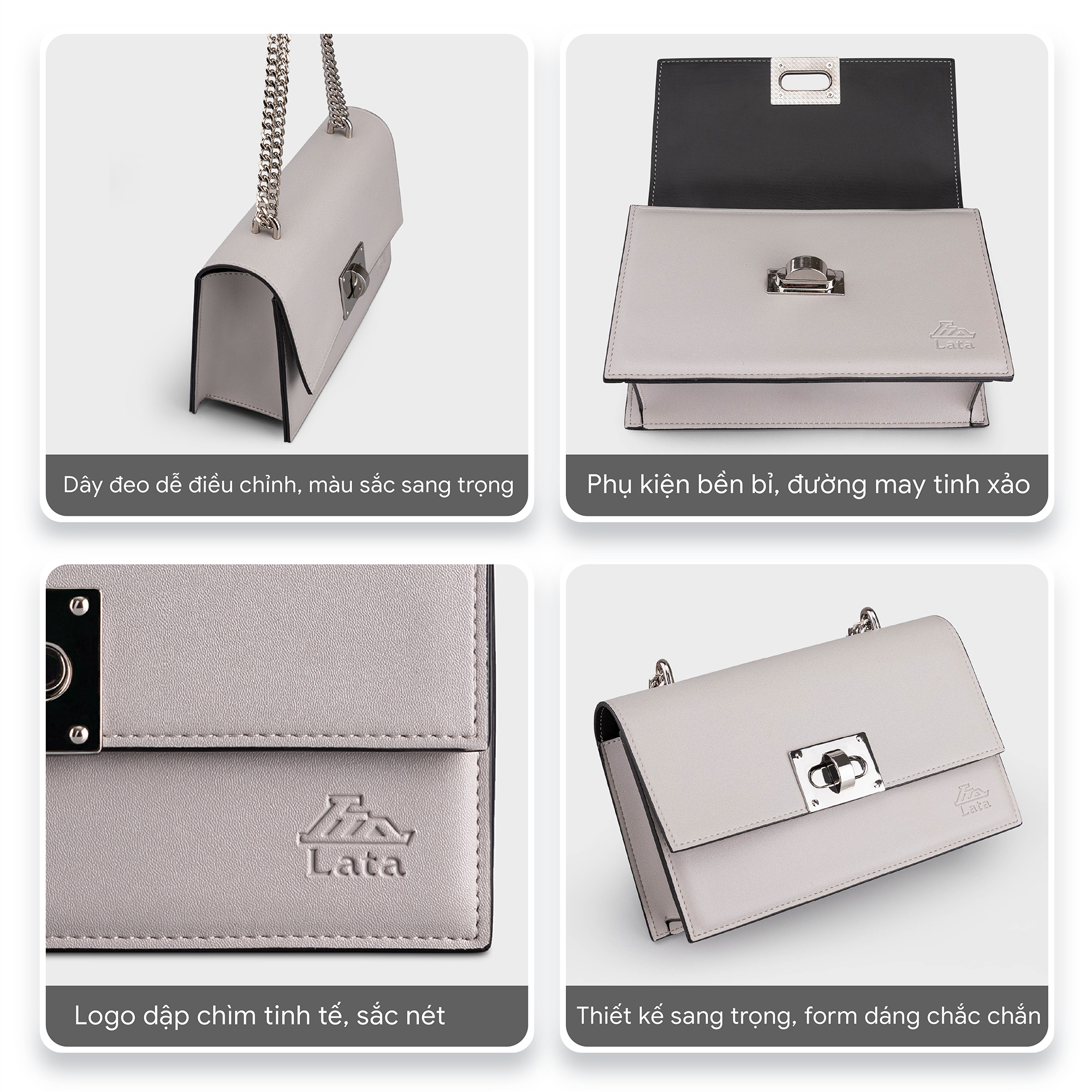 Túi Lata ( Thời trang nữ đi chơi size 21- Túi đeo chéo da HN104 )