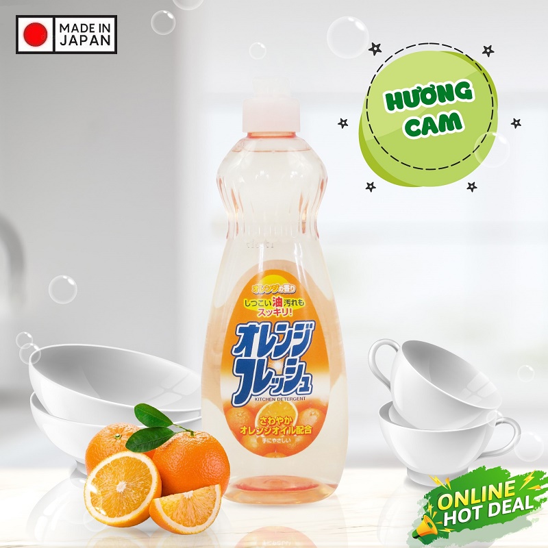 Dung dịcch rửa bát chén chiết xuất từ thiên nhiên hương táo - Hàng Nội Địa Nhật