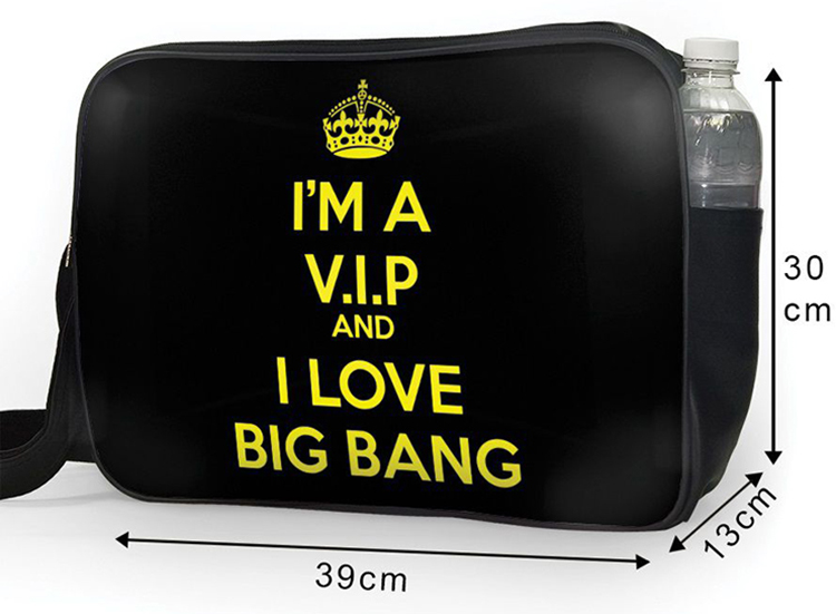 Túi Đeo Chéo Hộp Unisex I'm A V.I.P And I Love Big Bang - TCKK069