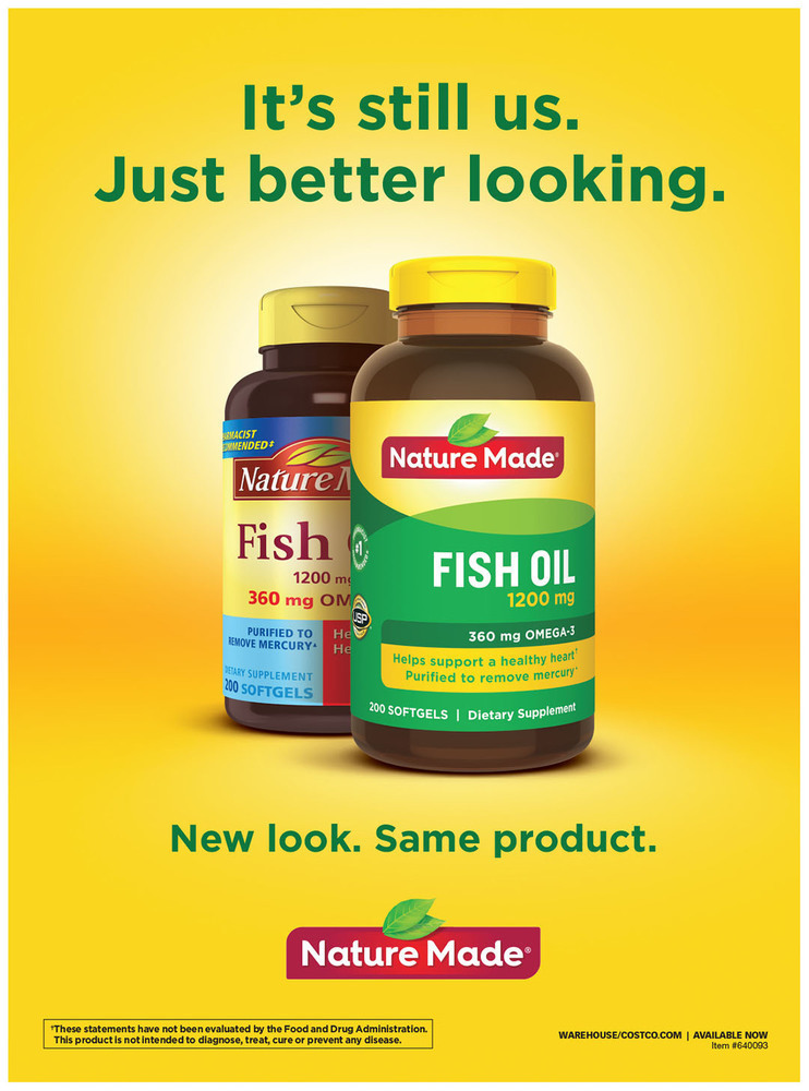 Thực phẩm bổ sung Dầu cá Nature Made Fish Oil 1200mg, 360mg Omega-3, 200 Viên (Mẫu mới) - Nhập khẩu Mỹ 2