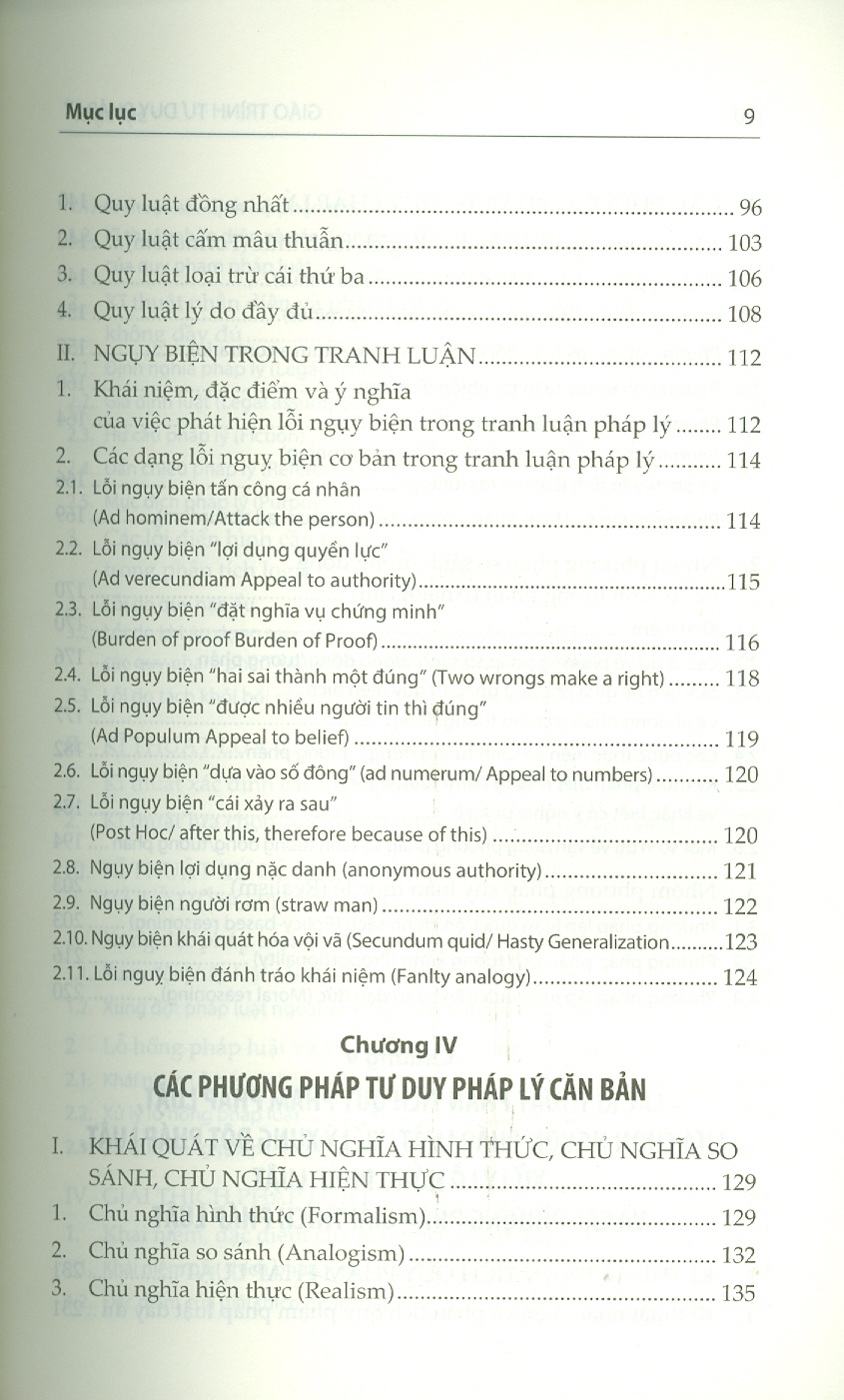 GIÁO TRÌNH TƯ DUY PHÁP LÝ - PGS. TS. Nguyễn Minh Tuấn, PGS. TS. Nguyễn Hoàng Anh (Đồng chủ biên) - Tái bản - (bìa mềm)