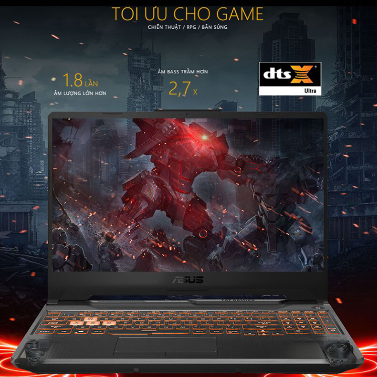 Laptop ASUS TUF Gaming A15 FA506IU-AL127T (AMD Ryzen 7 4800H/ 8GB DDR4 3200MHz/ 512GB SSD M.2 PCIE G3X2/ GTX 1660Ti 6GB GDDR6/ 15.6 FHD IPS, 144Hz/ Win10) - Hàng Chính Hãng