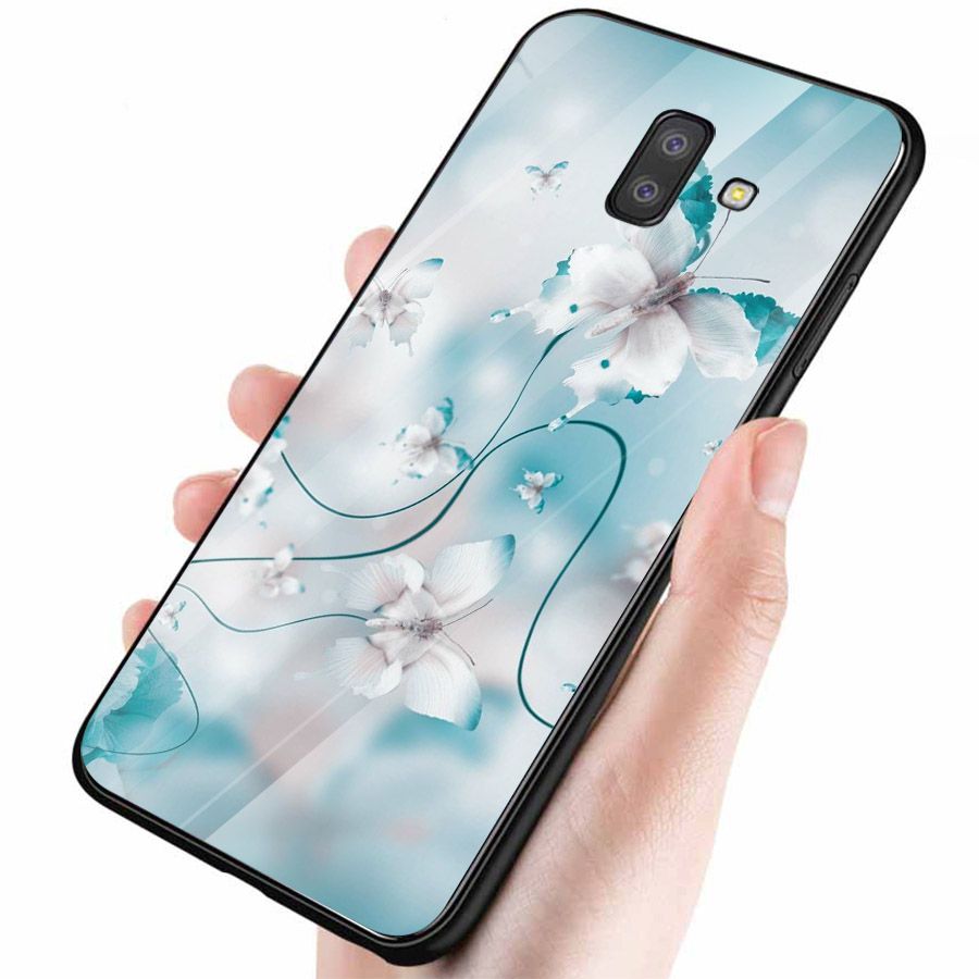 Ốp kính cường lực cho điện thoại Samsung Galaxy J6 - bướm đẹp MS BUOMD018