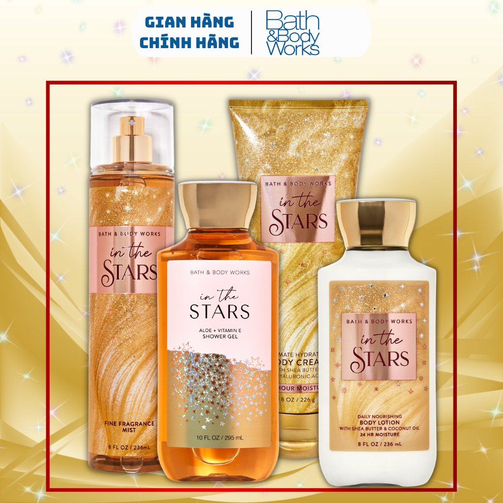 Body Mist Bath And Body Works Nam Nữ Chính Hãng In The Stars, Xịt Thơm Body Toàn Thân Hương Nước Hoa 236ml