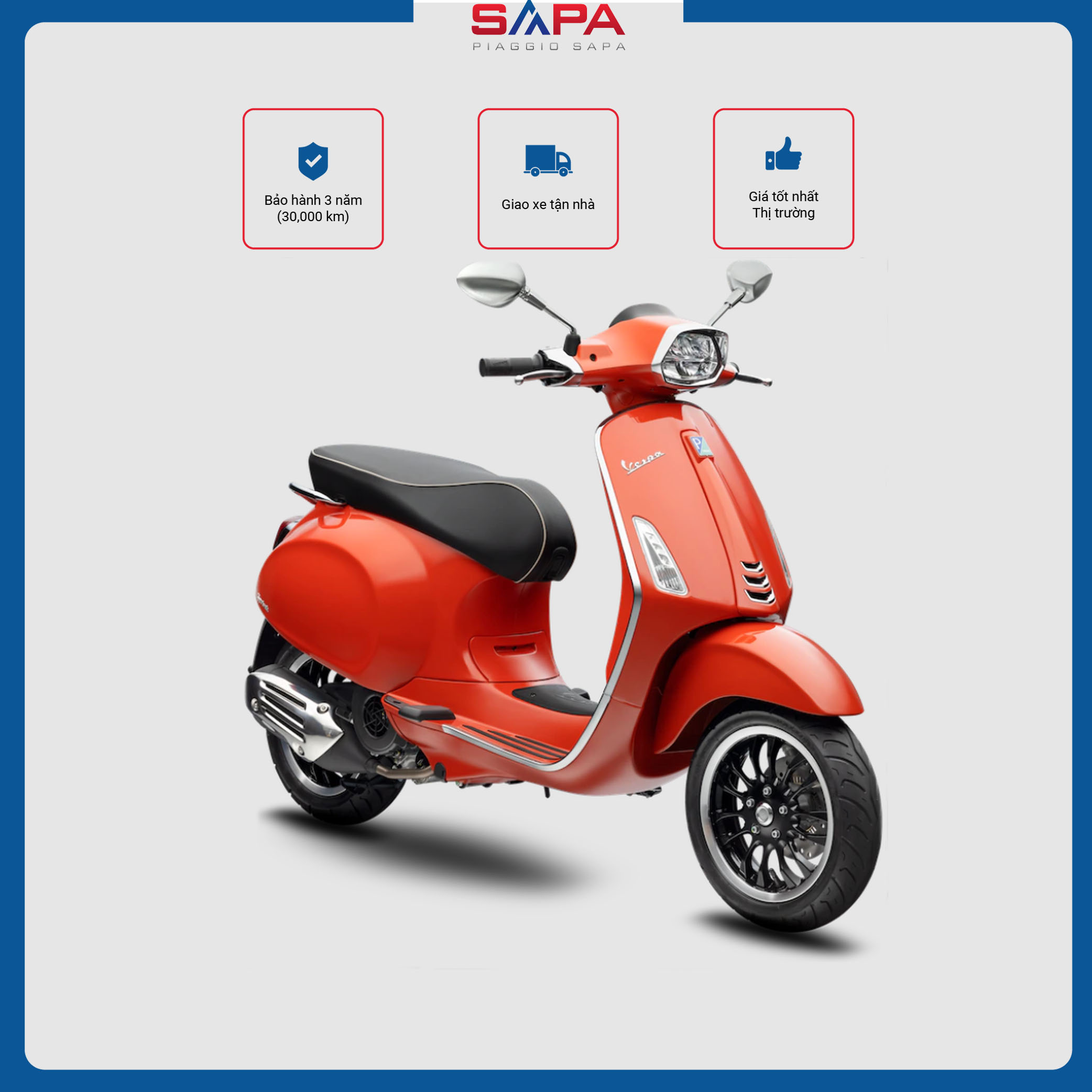 Vespa Sprint S 125 ORANGE TRAMONTO 2022  màu cam  PIAGGIO MIỀN NAM  VESPA  MIỀN NAM  ĐẠI LÝ ỦY QUYỀN PIAGGIO VIỆT NAM