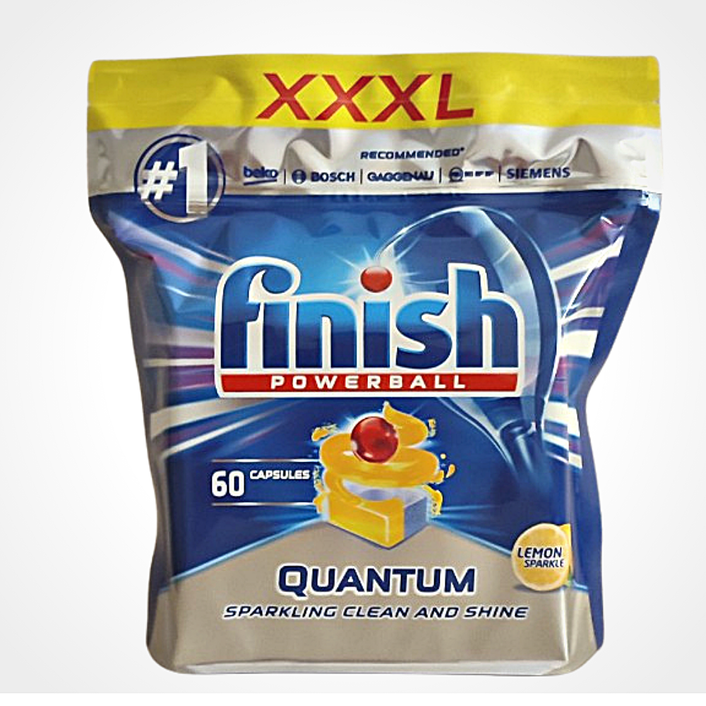 Túi 60 viên rửa chén Finish Quantum Max Dishwasher Tablets PTT025459
